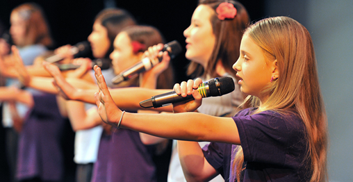 Close up of choir