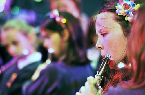St Mewan School orchestra - flautist