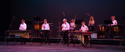 Photograph of All Star Percussion performing at the Hall for Cornwall